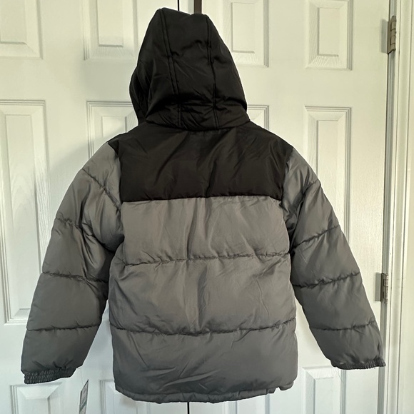 Minus Zero Boys Puffer Jacket | Size L (14/16) | Gray with Orange Lining - Picture 6 of 9